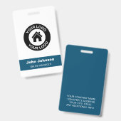 Name des Firmenlogos des Mitarbeiters Ausweis (Vorder- & Rückseite)