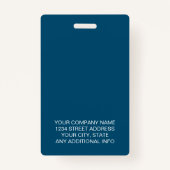 Name des Firmenlogos des Mitarbeiters Ausweis (Rückseite)