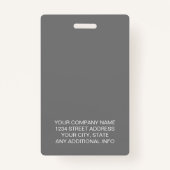 Name des Firmenlogos des Mitarbeiters Ausweis (Rückseite)