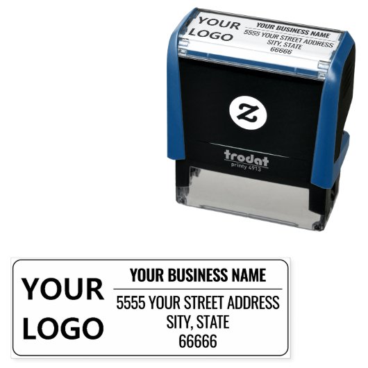 Name des Firmenlogos Eigene Briefmarke Permastempel (Beispiel)