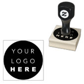 Name des Firmenlogos Einfach Schwarz-weiß Branding Gummistempel (Stempel)