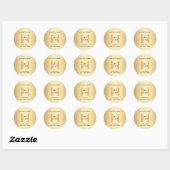 Name des Firmenlogos: Gold Runder Aufkleber (Blatt)
