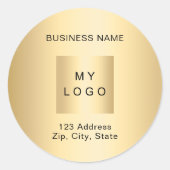 Name des Firmenlogos: Gold Runder Aufkleber (Vorderseite)