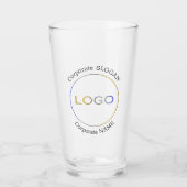 Name des Firmenlogos Slogan Minimalistisch Berufli Glas (Vorderseite)