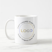 Name des Firmenlogos Slogan Minimalistisch Berufli Kaffeetasse (Links)
