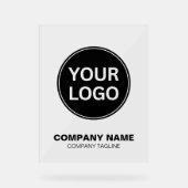 Name des Firmenlogos Tagline Business Acrylschild (Vorderseite)