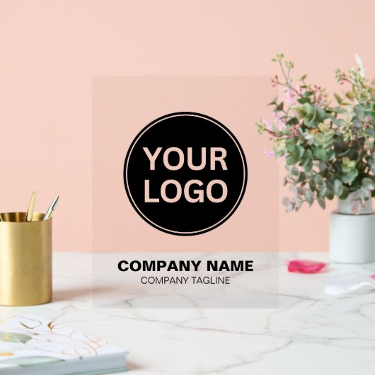 Name des Firmenlogos Tagline Business Acrylschild (Hochzeit)