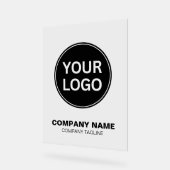 Name des Firmenlogos Tagline Business Acrylschild (Winkel)