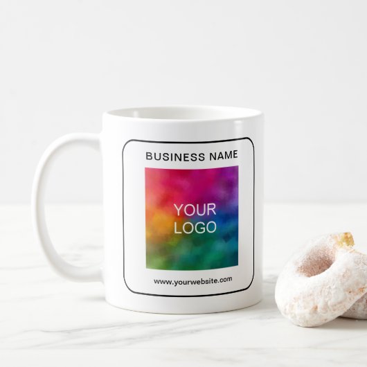 Name des Firmenlogos Url QR-Code-Vorlage des Kunde Kaffeetasse (Mit Donut)