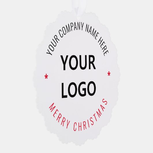 Name des Firmenlogos Weihnachtsdekorationskarte Ornament Karte (Rechts)