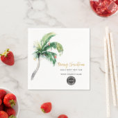 Name des Firmenlogos Weihnachtspalme hinzufügen Serviette (Beispiel)