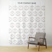 Name des Firmenlogos Weiße Foto Hintergrund Wandteppich (Beispiel)