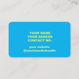 Name des Firmennamens, einfach blau Visitenkarte