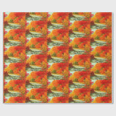 Name des Fischfangs im Herbst des Ruhestands Geschenkpapier (Flach)