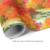 Name des Fischfangs im Herbst des Ruhestands Geschenkpapier