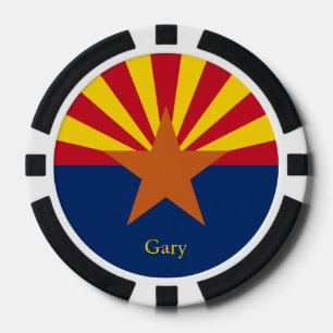 Name des Flaggenbilds des Staates Arizona Pokerchips