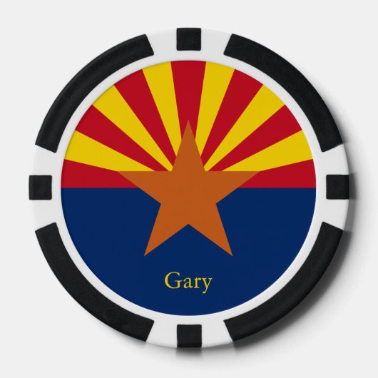Name des Flaggenbilds des Staates Arizona Pokerchips (Vorderseite)