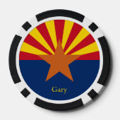 Name des Flaggenbilds des Staates Arizona Pokerchips (Rückseite)