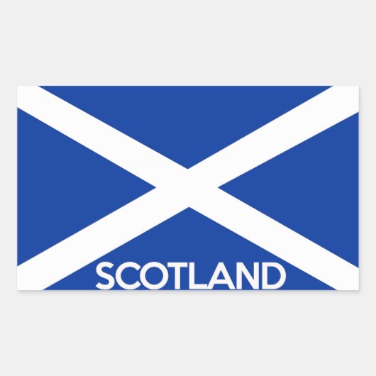 Name des Flaggenlandes, scotland Rechteckiger Aufkleber (Vorderseite)