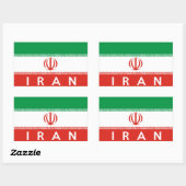 Name des Flaggennamens des Landes Rechteckiger Aufkleber (Blatt)