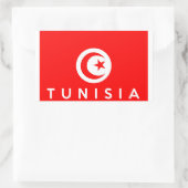 Name des Flaggennamens des Landes Tunisia Rechteckiger Aufkleber (Tasche)
