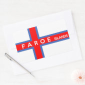 Name des Flaggenstaats der Färöer Rechteckiger Aufkleber (Umschlag)