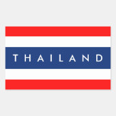 Name des Flaggenstaats Rechteckiger Aufkleber (Vorderseite)