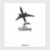 Name des Flugzeugs (Gepäckstück) Koffer Aufkleber (Blatt)