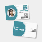 Name des Foto-ID-Strichcodes des benutzerdefiniert Ausweis (Vorder- & Rückseite)