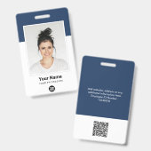 Name des Foto Qr-Bar-Logos für benutzerdefinierte  Ausweis (Vorder- & Rückseite)