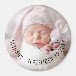 Name des Fotos Baby Geburtsdatum Magnet