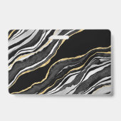 Name des Fotos "Black Marble Agate Geode" Ausweis (Rückseite)