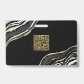 Name des Fotos: Black Marble Agate Geode QR Code Ausweis (Rückseite)