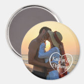 Name des Fotos "Couple Liebe Heart" Magnet (Vorderseite/Rückseite)