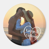Name des Fotos "Couple Liebe Heart" Magnet (Vorne)