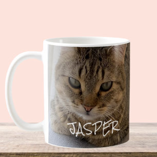 Name des Fotos der Katze Kaffeetasse