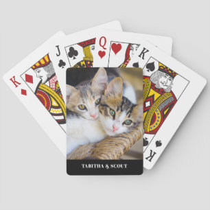 Name des Fotos der Katze Spielkarten