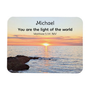 Name des Fotos der Sonne und der Meeresbibel Magnet