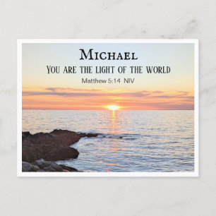 Name des Fotos der Sonne und der Meeresbibel Postkarte