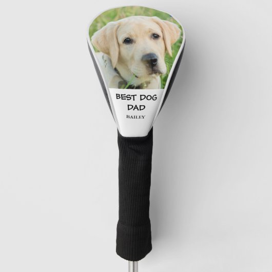 Name des Fotos des besten Hundes-Vaters Golf Headcover (Vorderseite)
