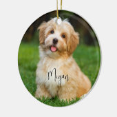 Name des Fotos des Hundes Keramik Ornament (Links)
