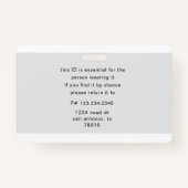 Name des Fotos des Mitarbeiter-Bar Ausweis (Rückseite)