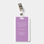 Name des Fotos des Mitarbeiter-Bar Ausweis (Rückseite mit Clip)