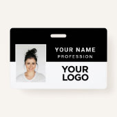 Name des Fotos des Schwarzen Firmenmitarbeiters Ausweis (Vorderseite)