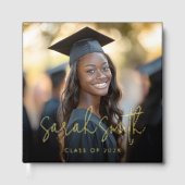 Name des Fotos eines Abschlusses mit Elegant Gästebuch (Vorderseite)