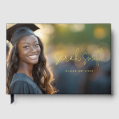 Name des Fotos eines Abschlusses mit Elegant Gästebuch (Vorderseite)