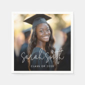 Name des Fotos eines Abschlusses mit Elegant Serviette (Vorderseite)