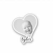 Name des Fotos für Herz Aufkleber (Vorderseite)