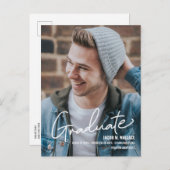 Name des Fotos für männliche Personalisierte Hochs Ankündigungspostkarte (Vorne/Hinten)