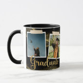 Name des Fotos "Gold Graduate" Schwarzer Abschluss Tasse (Links)